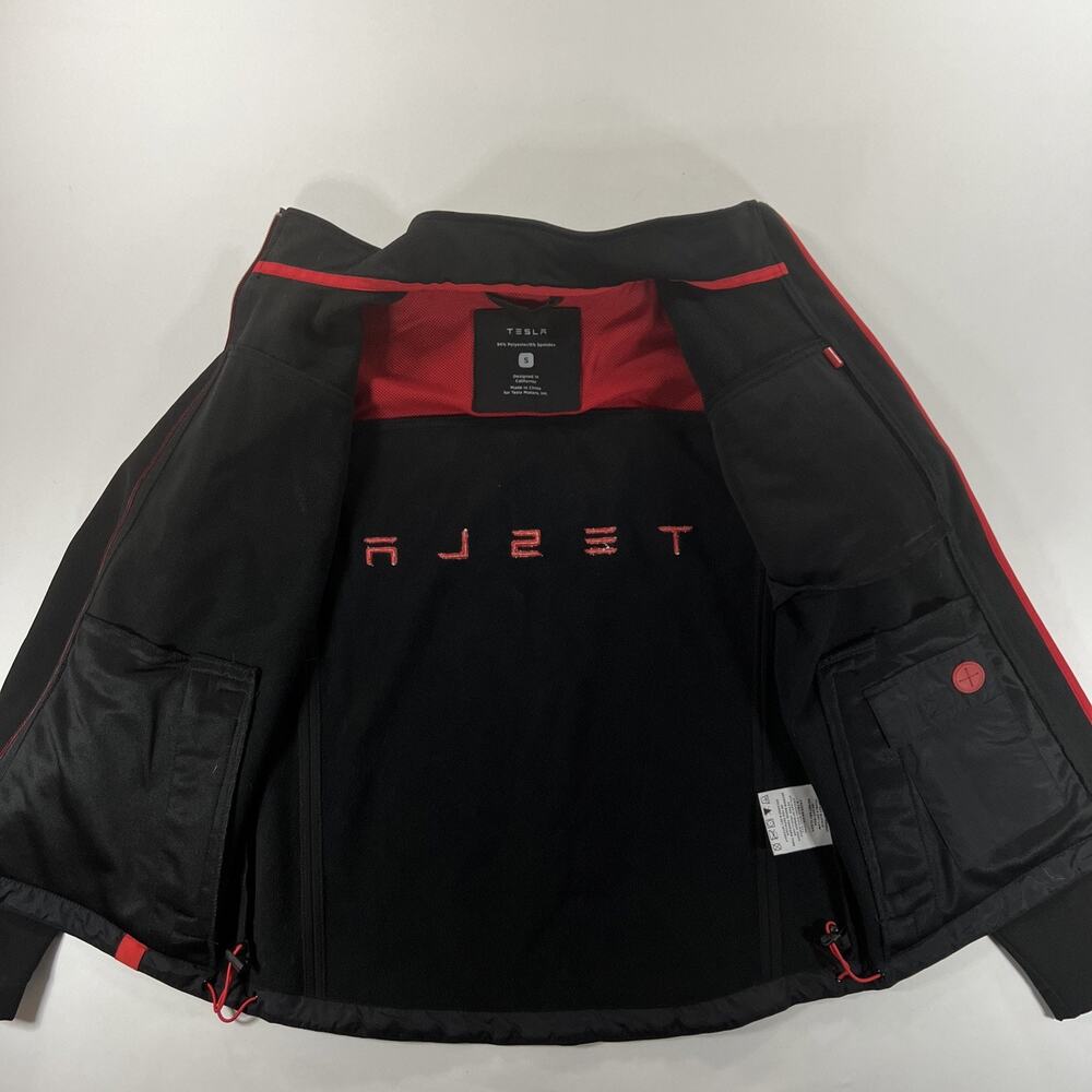 Tesla Corporate Jacket Women's Size Small Black Embroidered Full Zip Soft Shell - Picture 5 of 8